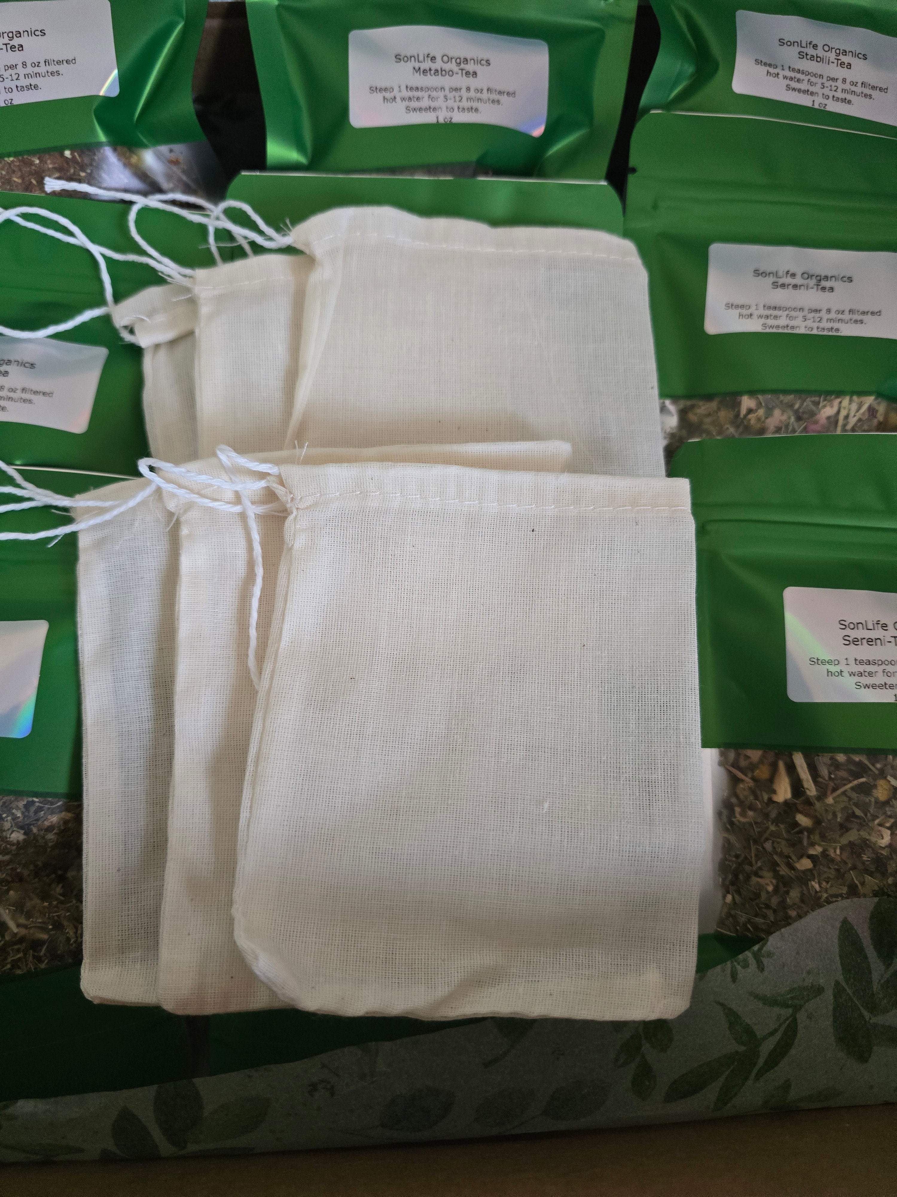 SonLife Organics Sample Tea Boxes